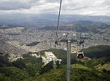 Ecuador Quito 03-01 TeleferiQo The TeleferiQo is a 2.5km aerial sky tram that goes from the city at 3050m to the hill known as Cruz Loma at 4100m on the east side of the Pichincha volcano. At the top there are a number of restaurants, coffee shops and a variety of stores.